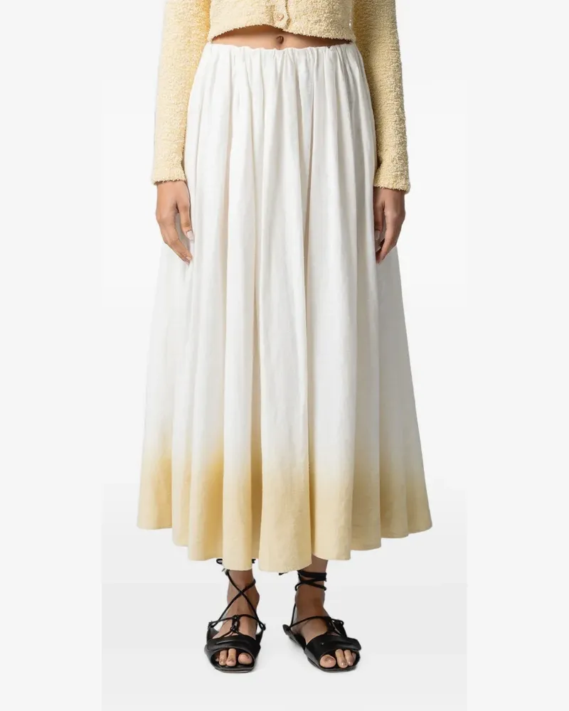 Muller of Yoshiokubo ombre-effect midi skirt - Weiß Weiß