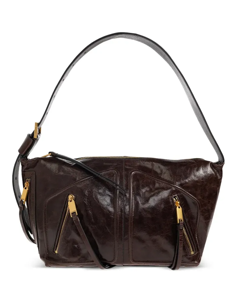 AllSaints Jean Rey leather shoulder bag - Braun Braun