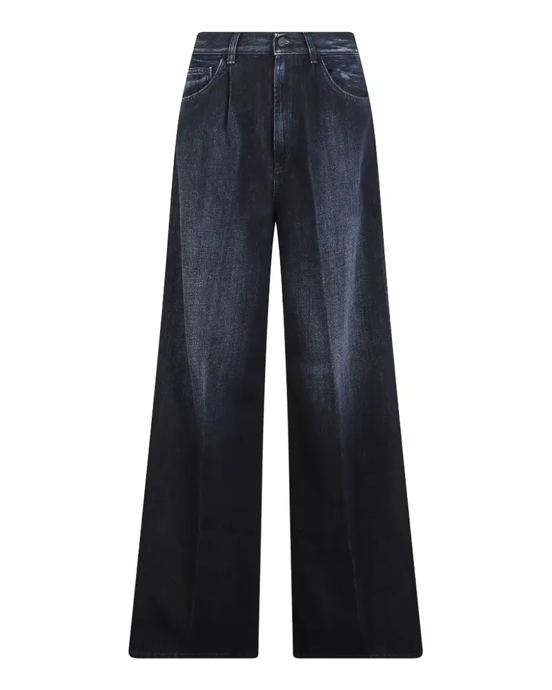 Dondup Ausgeblichene Jeans mit Faltendetail - Blau Blau