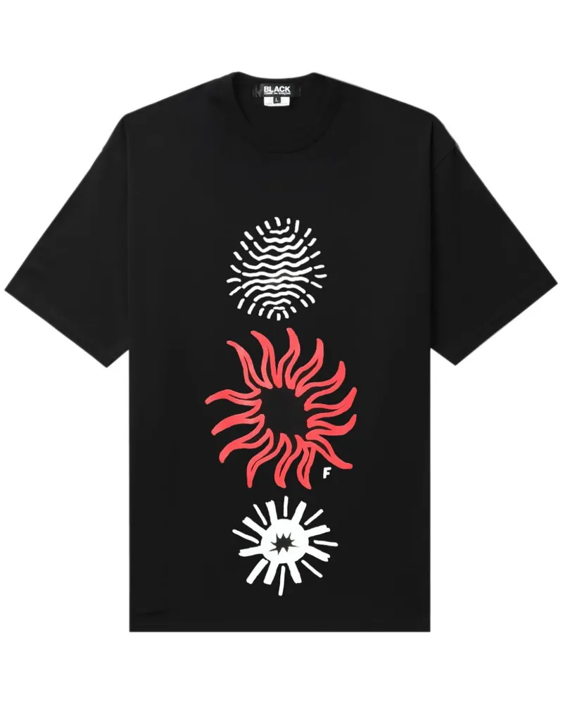 Comme des Garçons T-Shirt mit grafischem Print - Schwarz Schwarz
