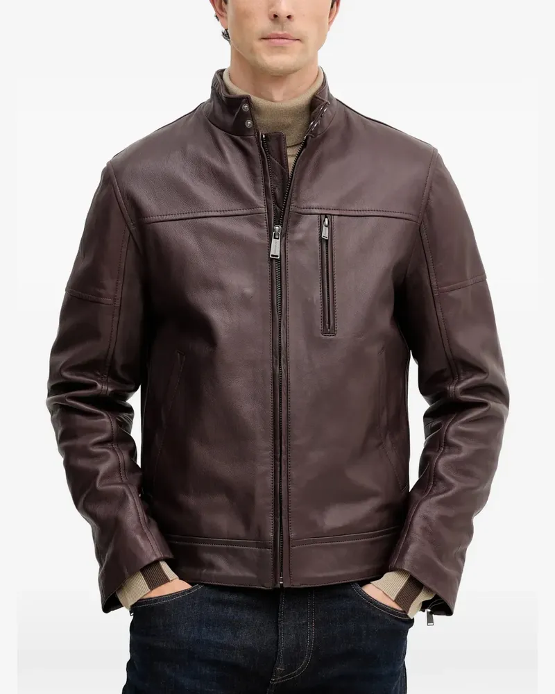 Trussardi padded biker jacket - Braun Braun