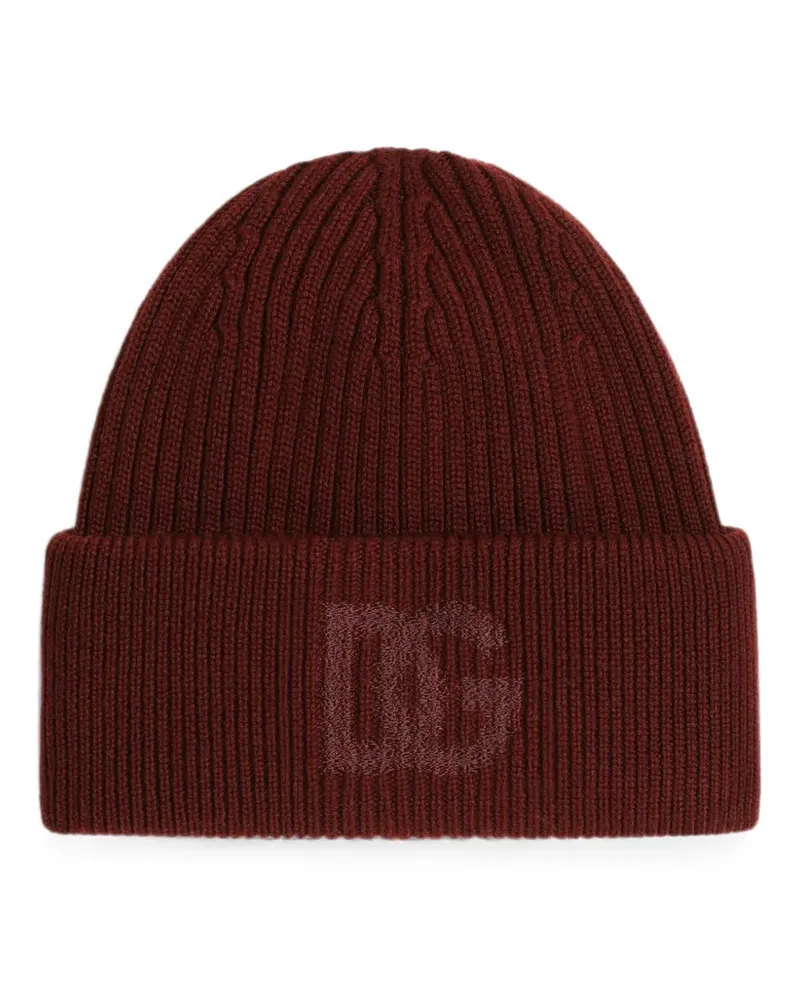 Dolce & Gabbana Hut aus Schurwolle mit Logo - Rot Rot
