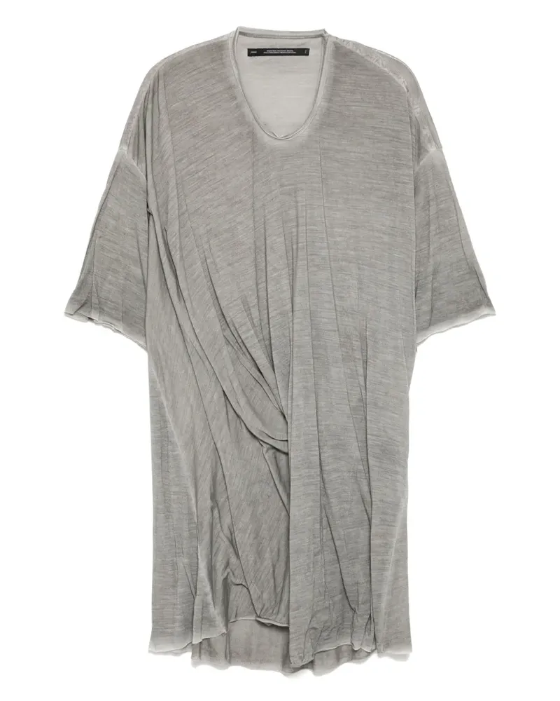 Julius Drapiertes Anima T-Shirt - Grau Grau