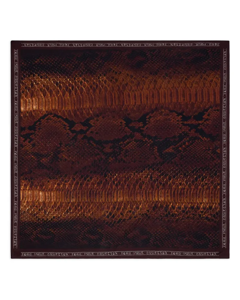 Jean Paul Gaultier python print silk scarf - Braun Braun