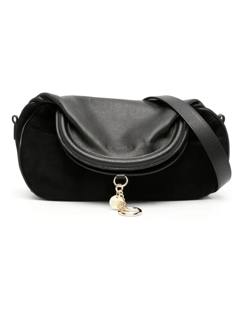 See by Chloé Schultertasche mit Logo-Prägung - Schwarz Schwarz
