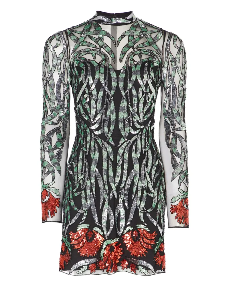 Temperley London Minikleid mit Pailletten - Schwarz Schwarz