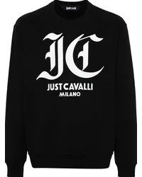 Just Cavalli Sweatshirt mit Logo-Print Schwarz