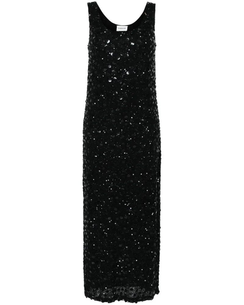 P.A.R.O.S.H. P.A.R.O H. Midikleid mit Pailletten - Schwarz Schwarz