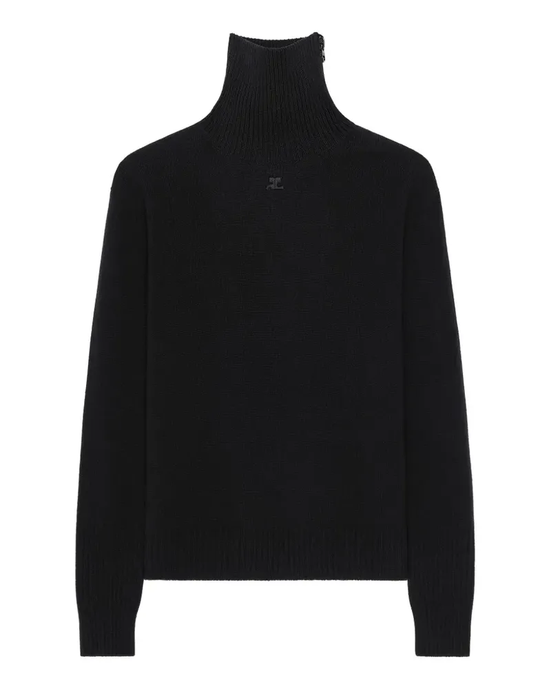 Courrèges Pullover aus Lammwolle - Schwarz Schwarz
