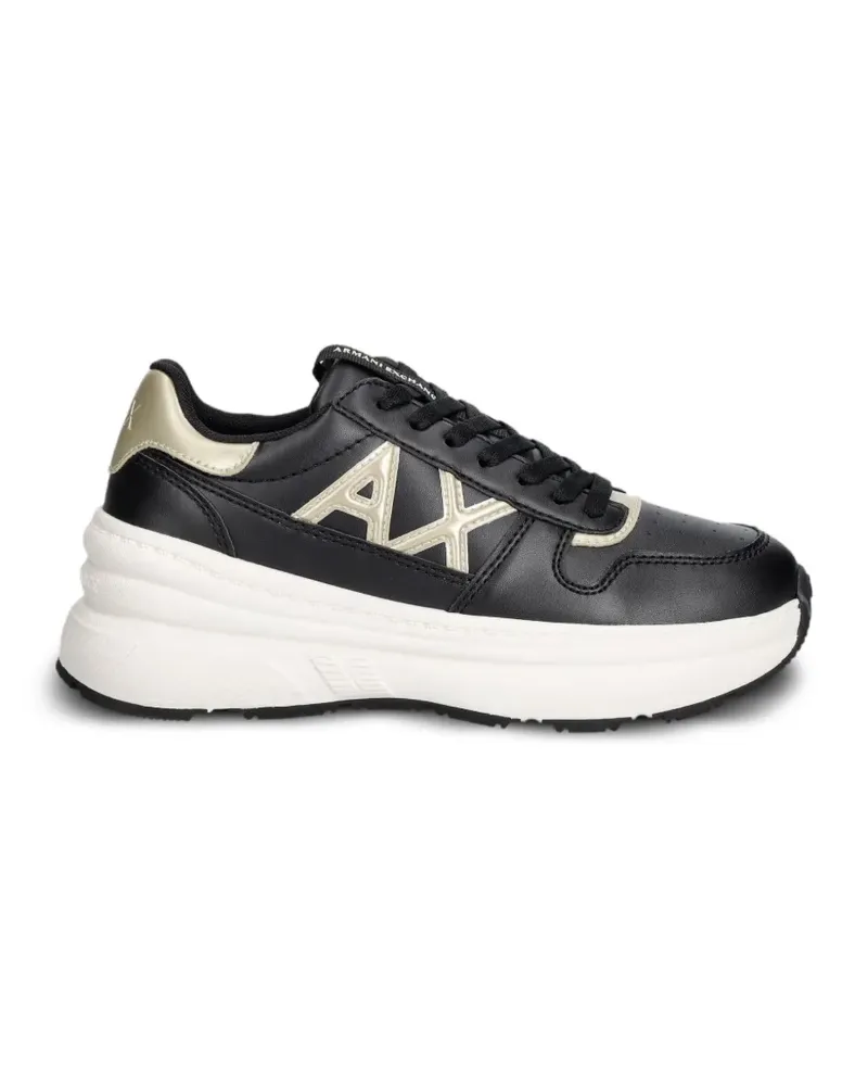 Armani Exchange Sneakers mit dicker Sohle - Schwarz Schwarz