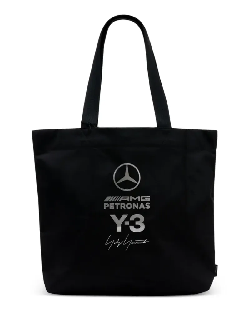 Y-3 x Mercedes-AMG Petronas black tote bag - Schwarz Schwarz