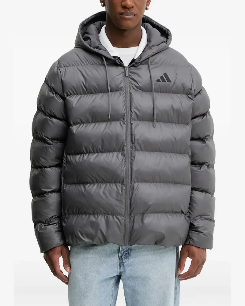 adidas Gefütterte Kapuzenjacke - Grau Grau