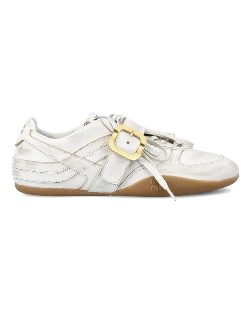 Miu Miu Gymnasium leather sneakers - Nude Nude