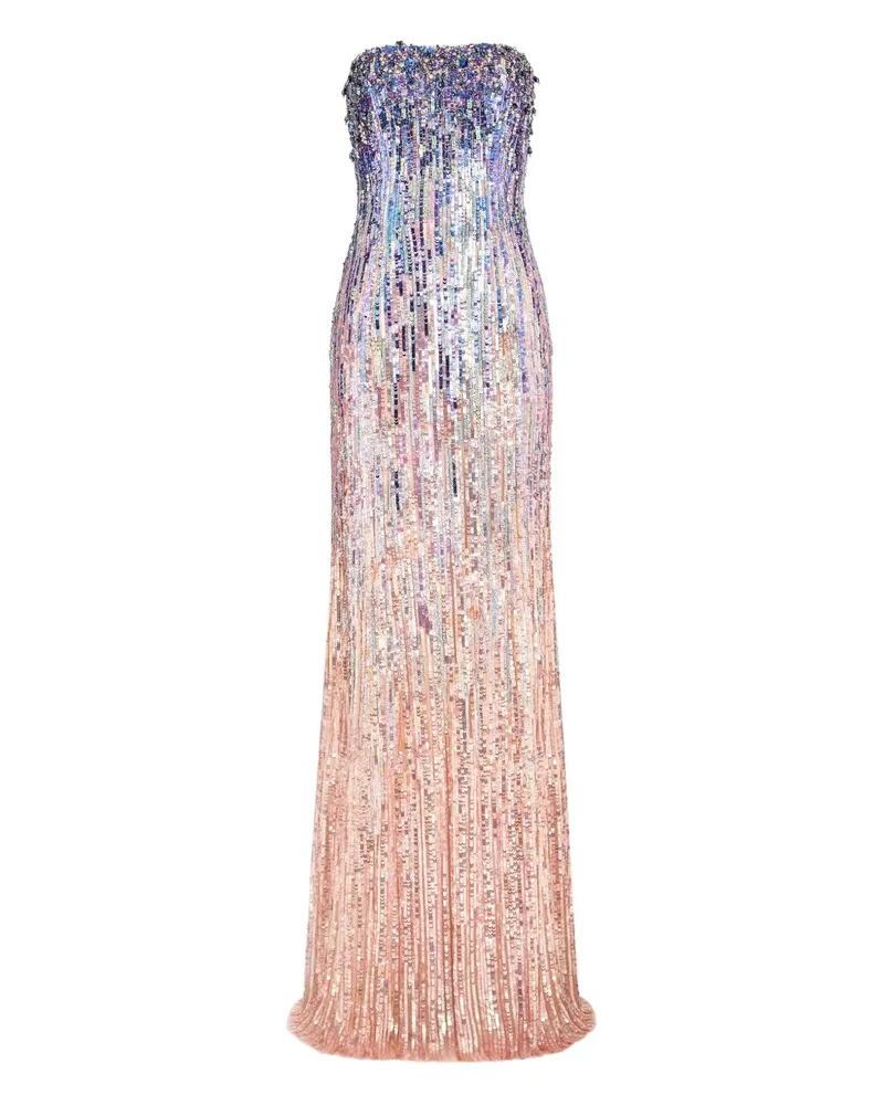 Jenny Packham Honesty Maxikleid mit Pailletten - Violett Violett