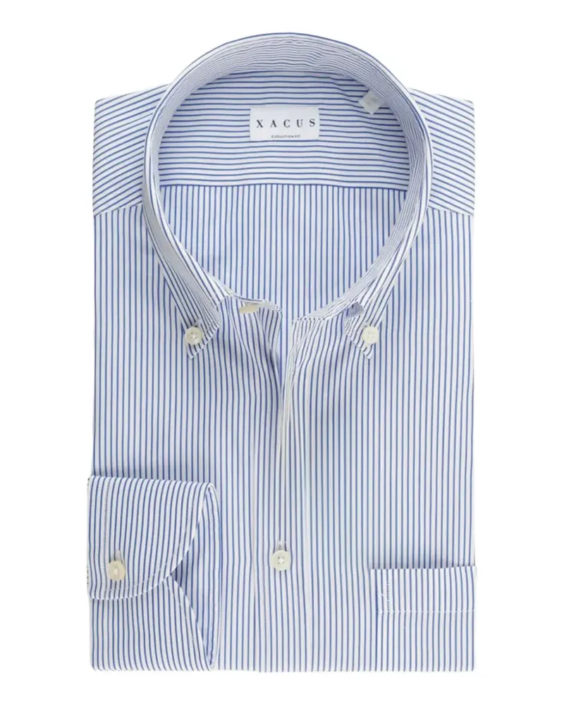 XACUS striped button-down shirt - Weiß Weiß