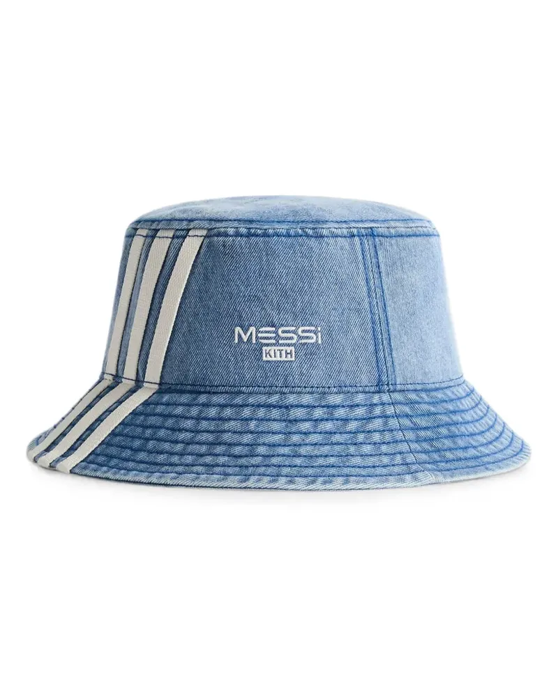 KITH x Messi x Adidas Fischerhut mit Logo-Stickerei - Blau Blau