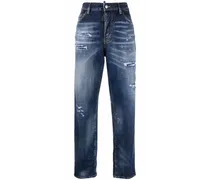 High-Waist-Jeans im Distressed-Look