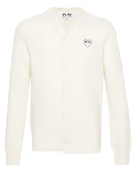 Comme des Garçons Cardigan mit Herz-Patch Nude