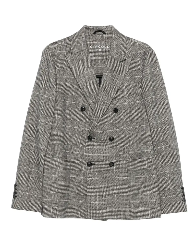 CIRCOLO 1901 double-breasted check-print blazer - Grau Grau