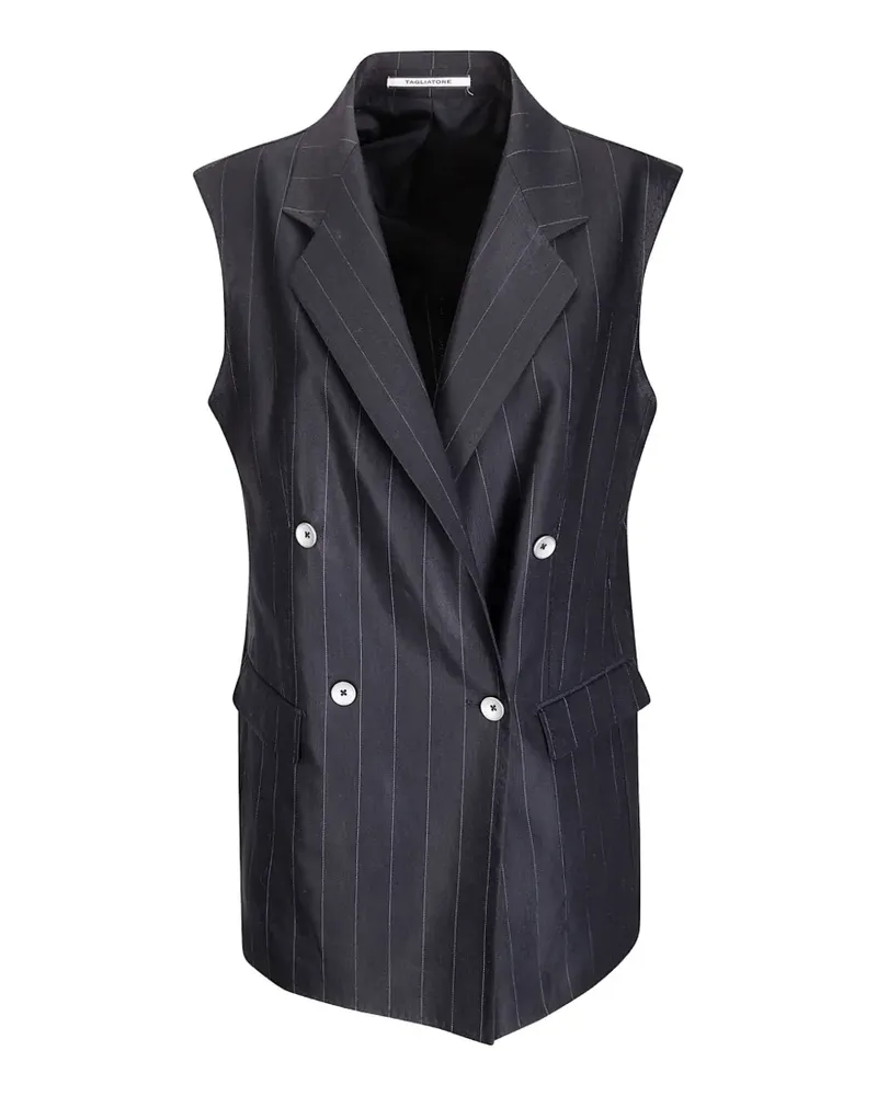 Tagliatore Bernice pinstriped double-breasted waistcoat - Grau Grau