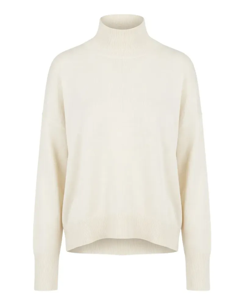 Patrizia Pepe Pullover mit hohem Kragen und Logoplakette - Nude Nude