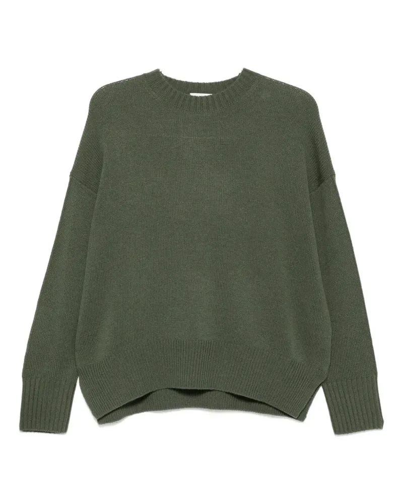ALLUDE Gerippter Strickpullover - Grün Grün