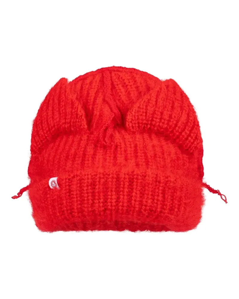 Charles Jeffrey Loverboy Beanie mit klobigen Ohren - Rot Rot