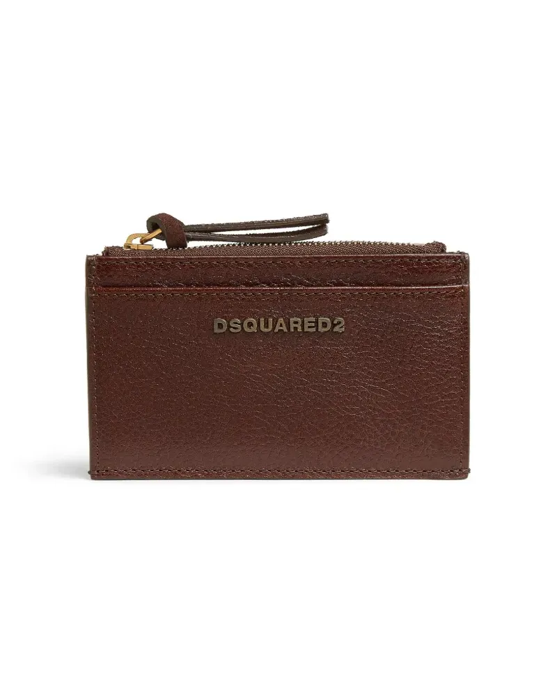 Dsquared2 Portemonnaie mit Logo-Schild - Braun Braun