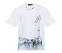 T-Shirt mit grafischem Print - Weiß