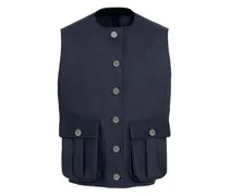 Regenjacke mit Knopftaschen - Blau