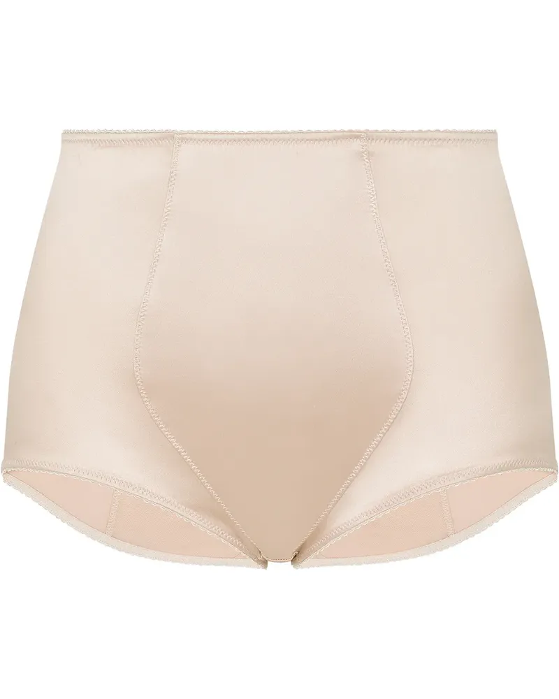 Dolce & Gabbana Satinslip mit hohem Bund - Nude Nude