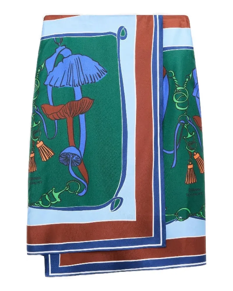 Dorothee Schumacher Cosmic Funghi silk midi skirt - Grün Grün