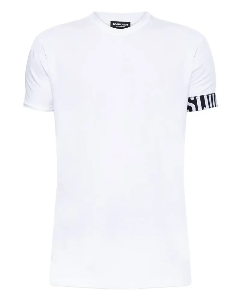 Dsquared2 T-Shirt mit Logo-Band - Weiß Weiß