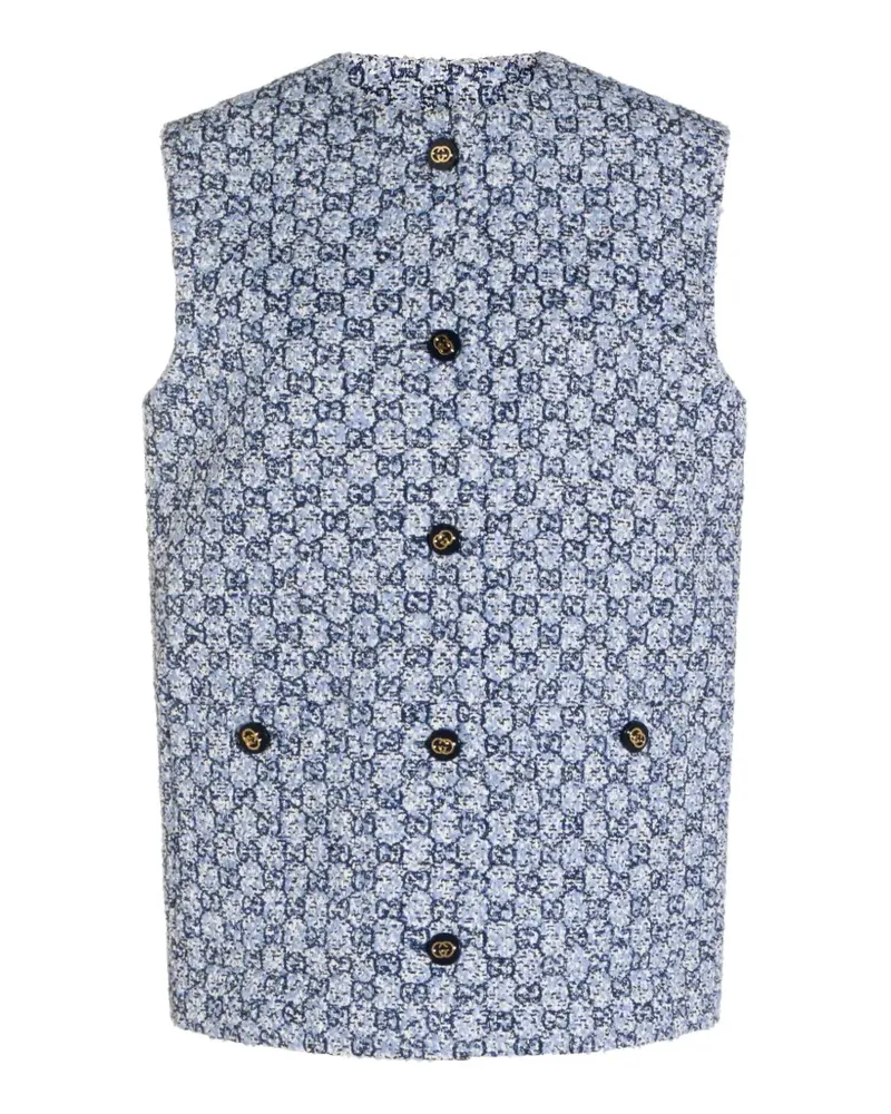 Gucci button patterned vest - Blau Blau