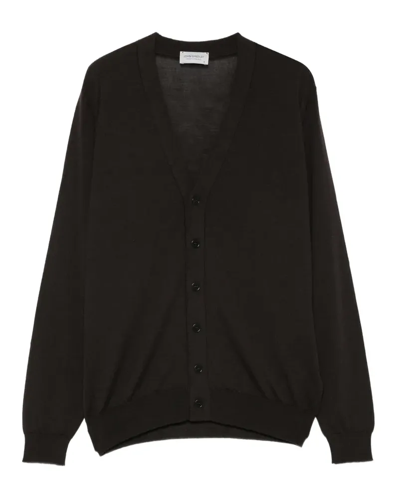 John Smedley V-neck button-up cardigan - Braun Braun