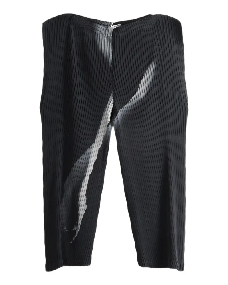 Issey Miyake Hands of Lover Bundfaltenhose mit grafischem Print - Schwarz Schwarz