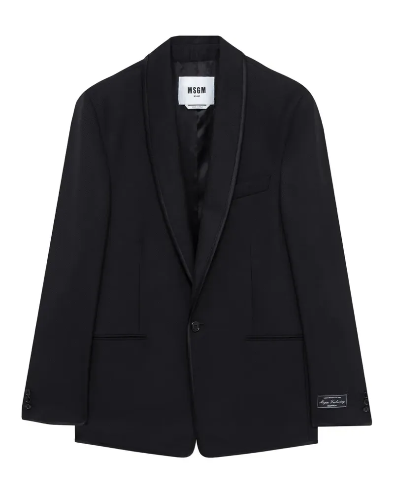 MSGM Sakko mit Schalkragen - Schwarz Schwarz
