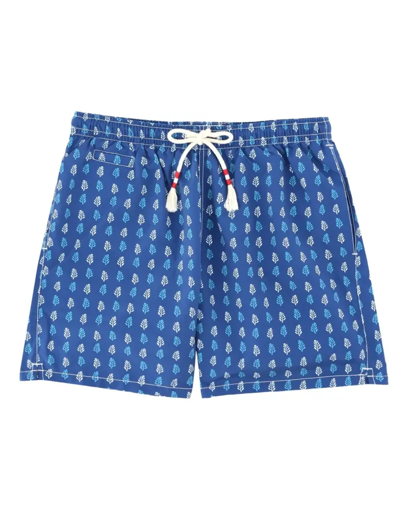 MC2 Saint Barth leaf-print swim shorts - Blau Blau