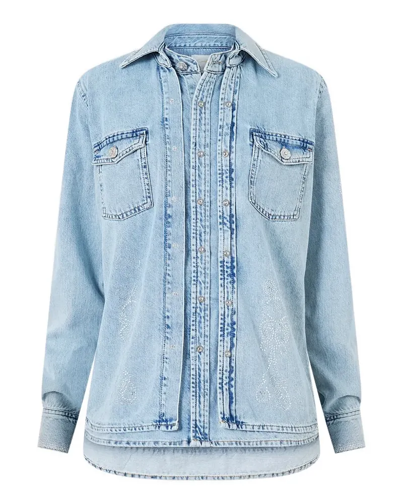 Camilla Sophy Relaxed embellished shirt - Blau Blau