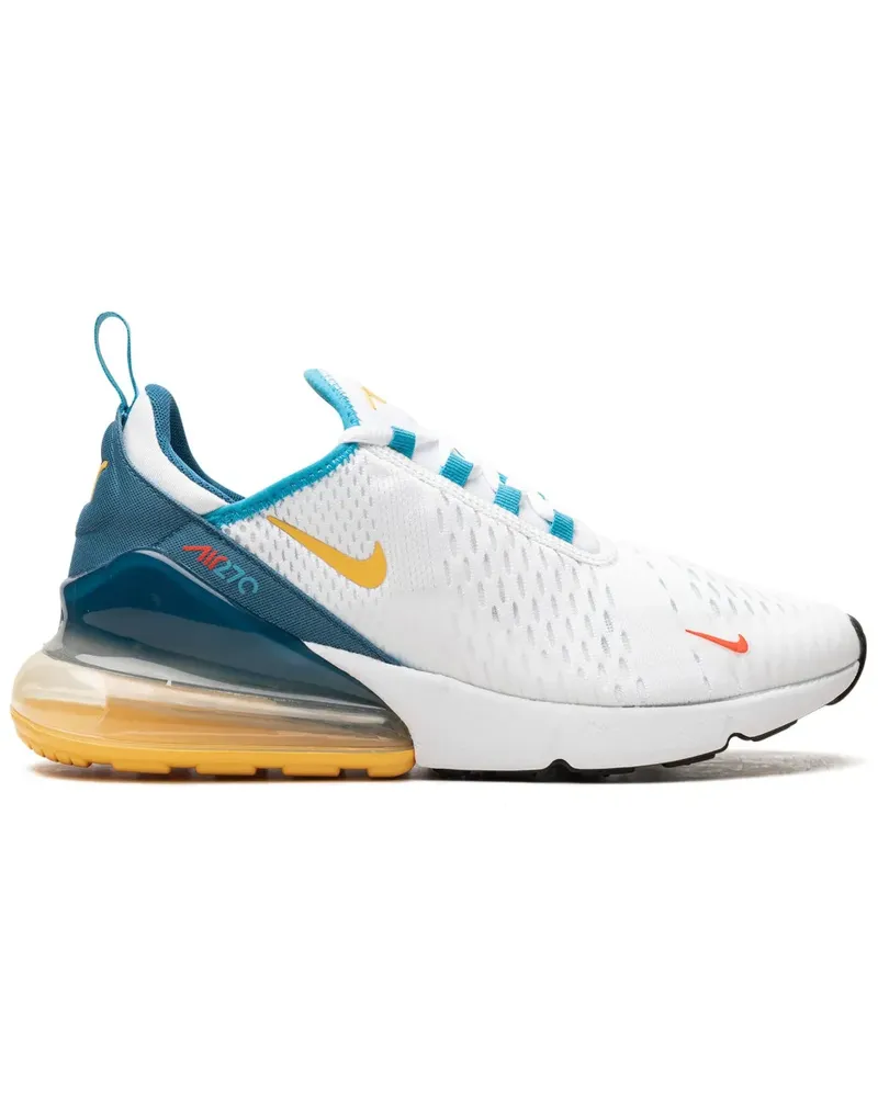 Nike Air Max 270 White Industrial Blue Citron Pulse Sneakers - Weiß Weiß