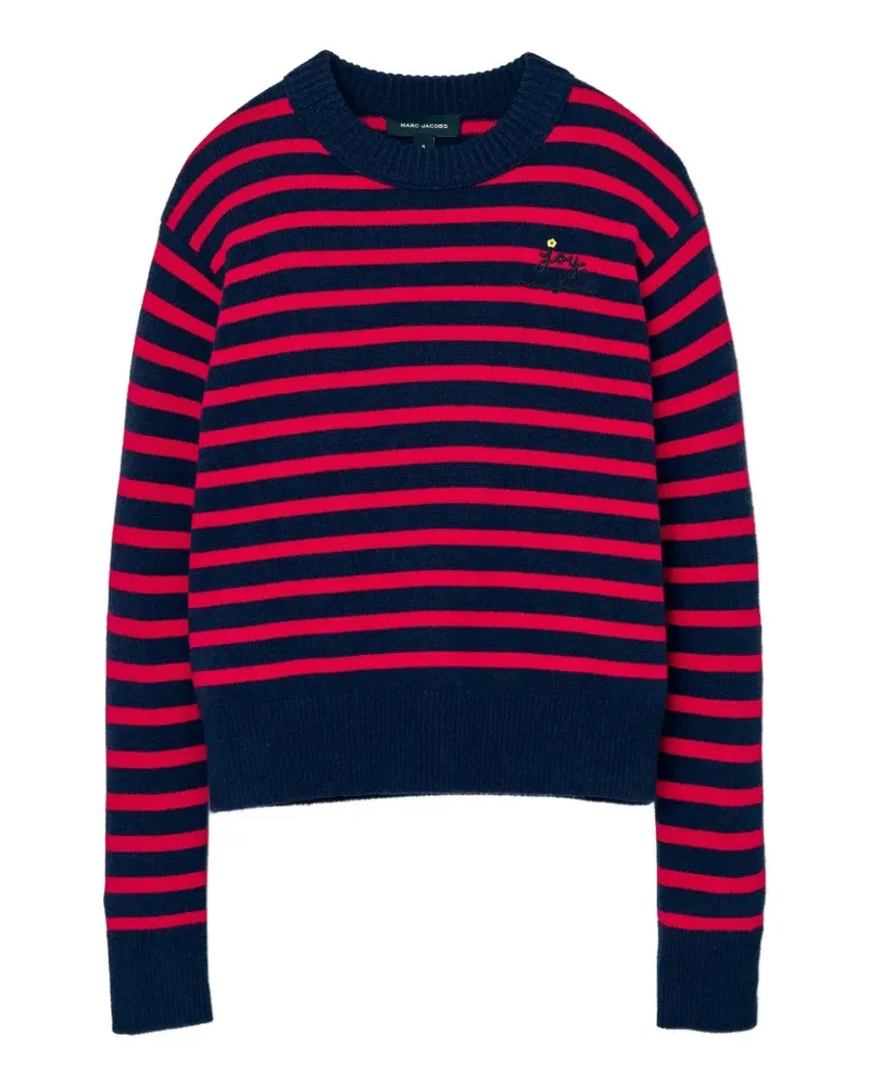 Marc Jacobs Gestreifter Pullover mit Blumendetail - Rot Rot