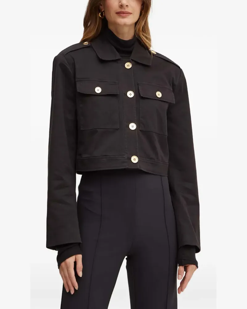 Michael Kors Geknöpfte Cropped-Jacke - Schwarz Schwarz