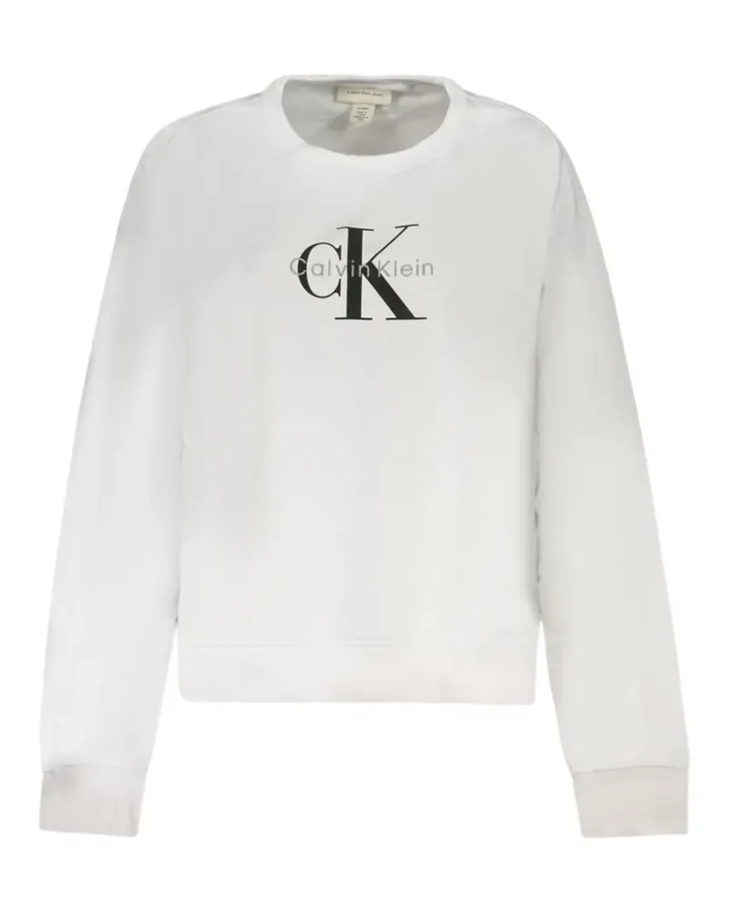 Calvin Klein logo-print crew-neck sweater - Weiß Weiß