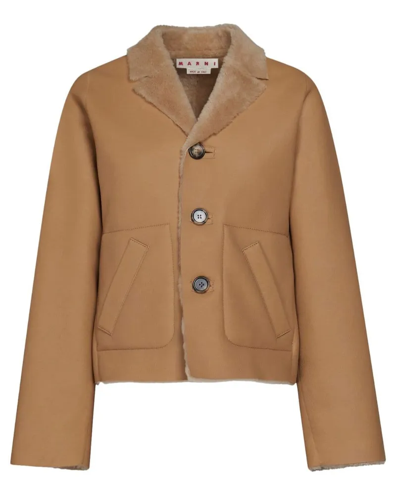 Marni Wendbare Jacke aus Shearling - Braun Braun