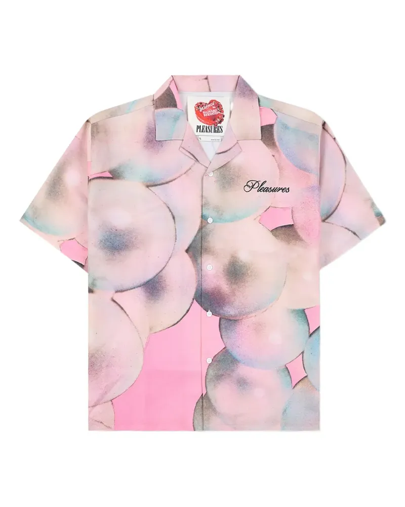 PLEASURES Pearl print-detail button shirt - Rosa Rosa