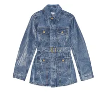 Jeansjacke mit Gürtel - Blau