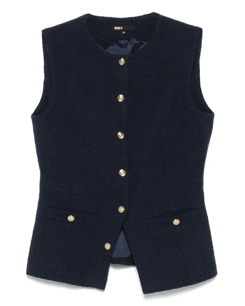 Maje Top aus Bouclé - Blau Blau
