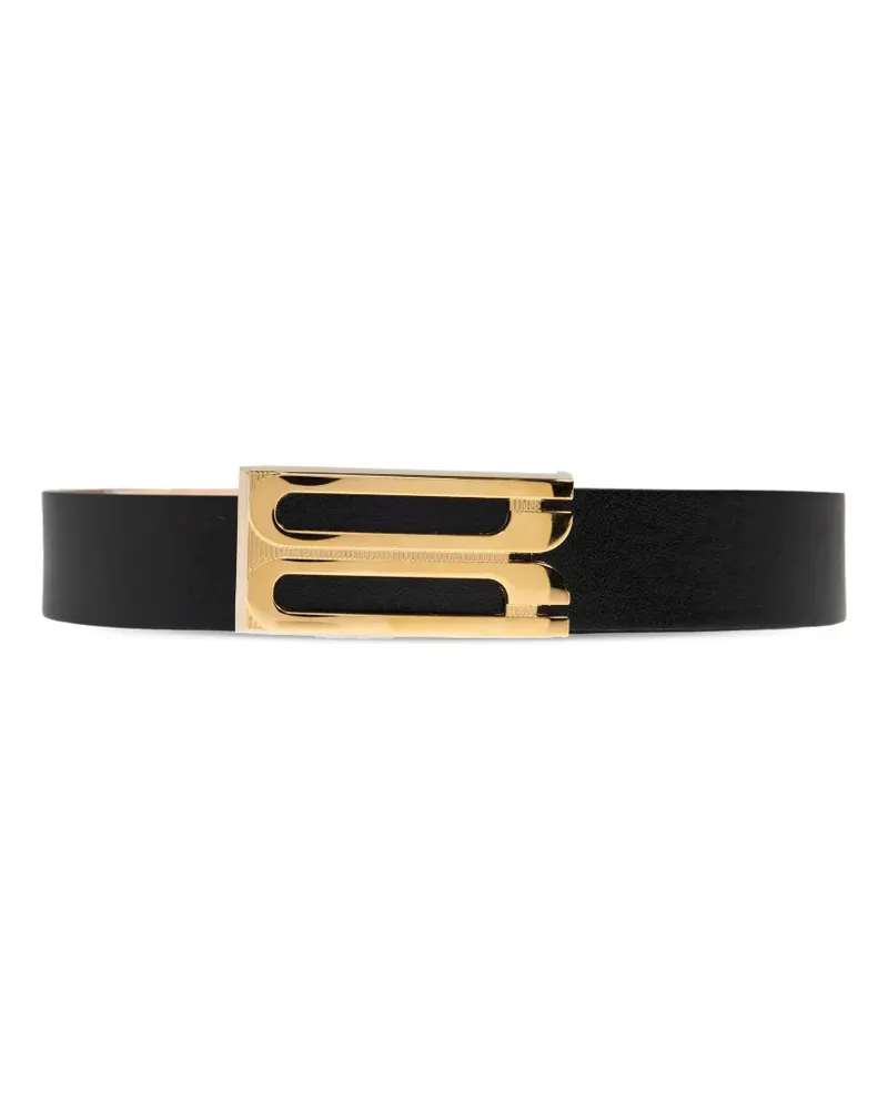 Victoria Beckham logo-buckle leather belt - Schwarz Schwarz