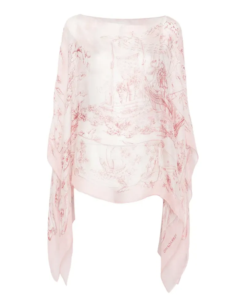 Ferragamo floral-print tunic - Rosa Rosa