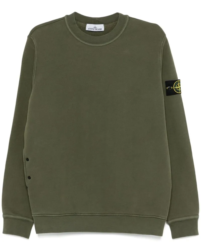 Stone Island Pullover mit Kompass-Patch - Grün Grün